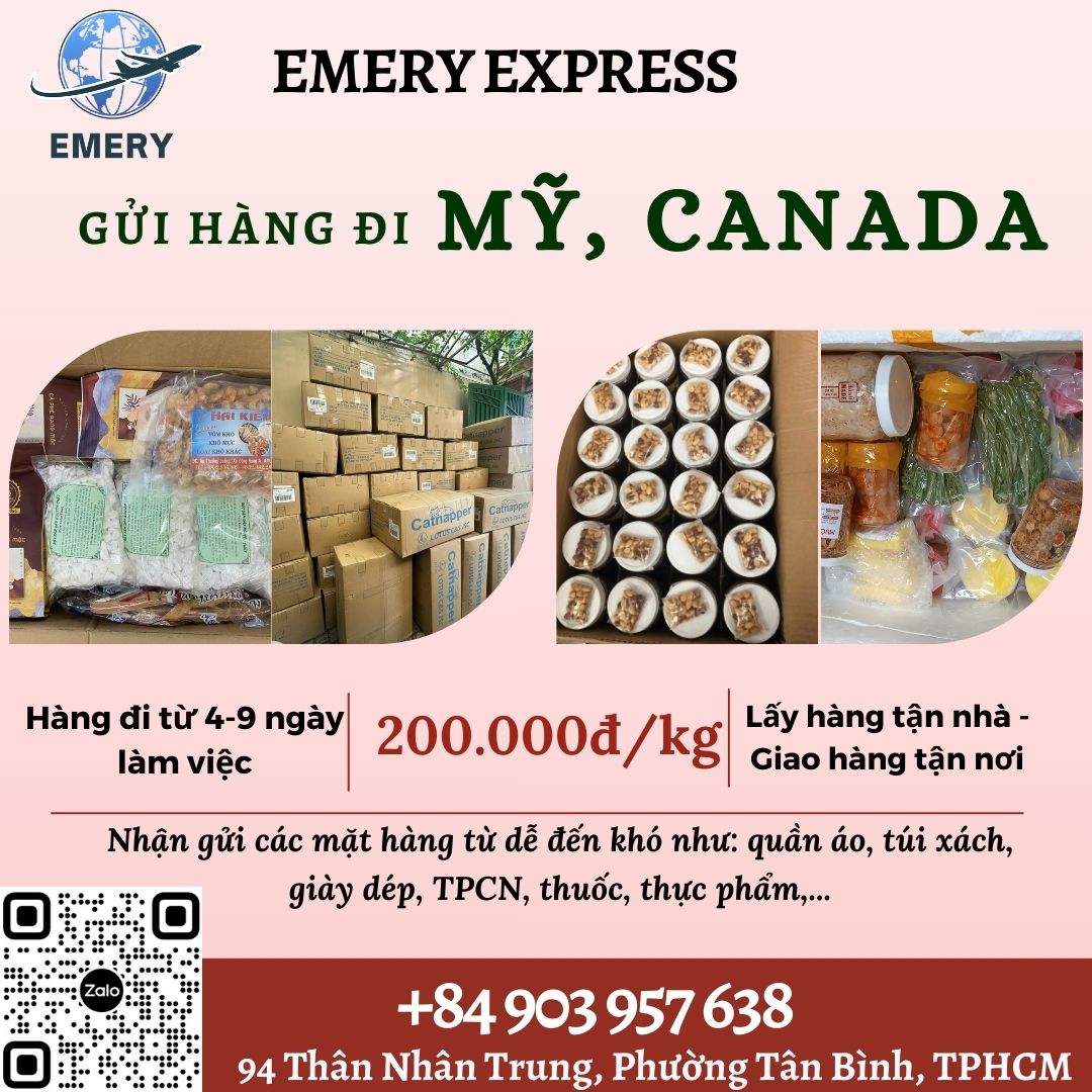 Gửi hàng đi USA, Canada - Emery Express